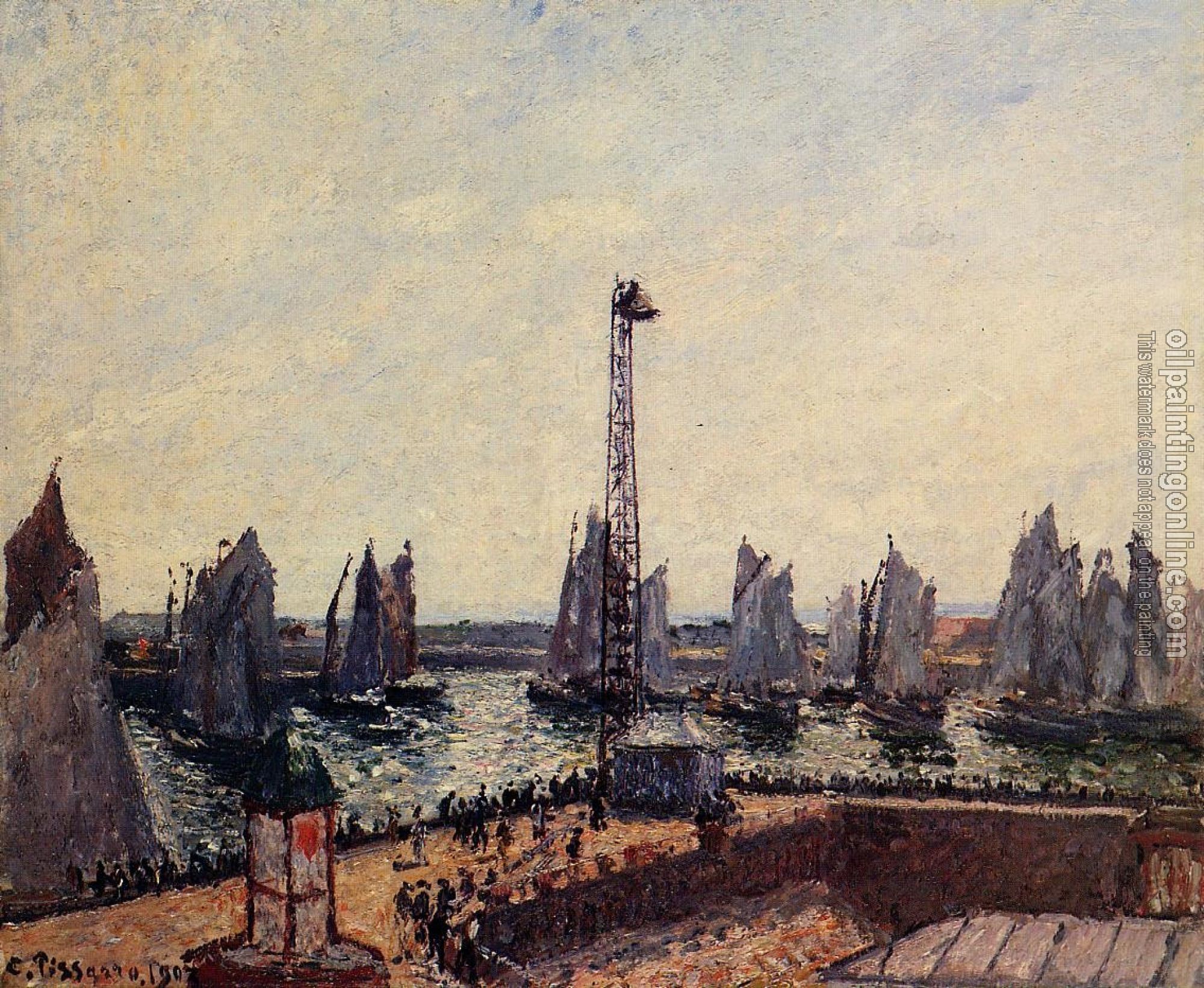 Pissarro, Camille - The Inner Port and Pilots Jetty, Le Havre